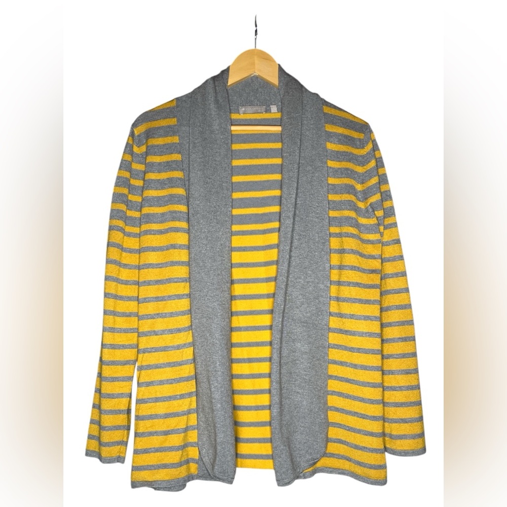 Revolution Gray and Yellow Striped Cardigan